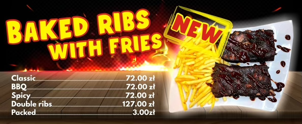 baked ribs with fries